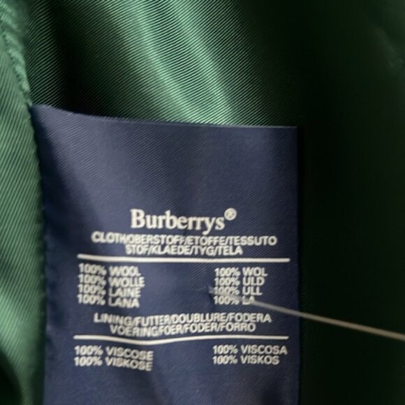 Burberry vintage green wool blazer jacket size 16 - Picture 11 of 12